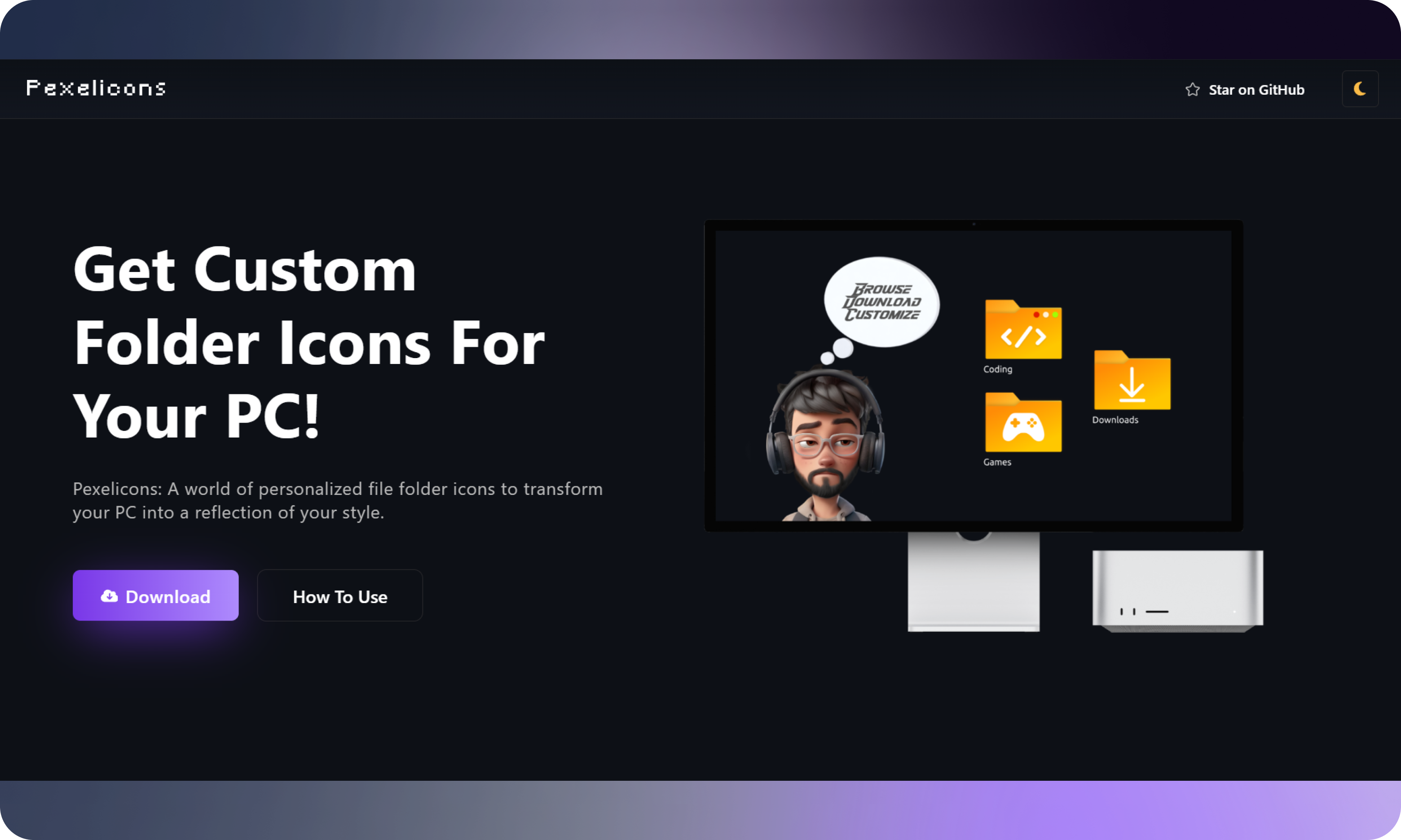 Pexelicons website preview image